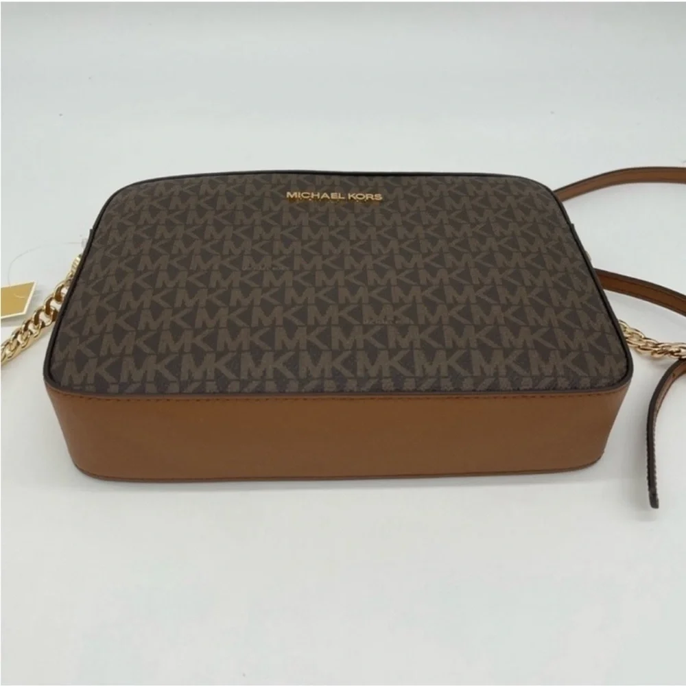 Michael Kors Large EW Crossbody Bag Brown/Gold